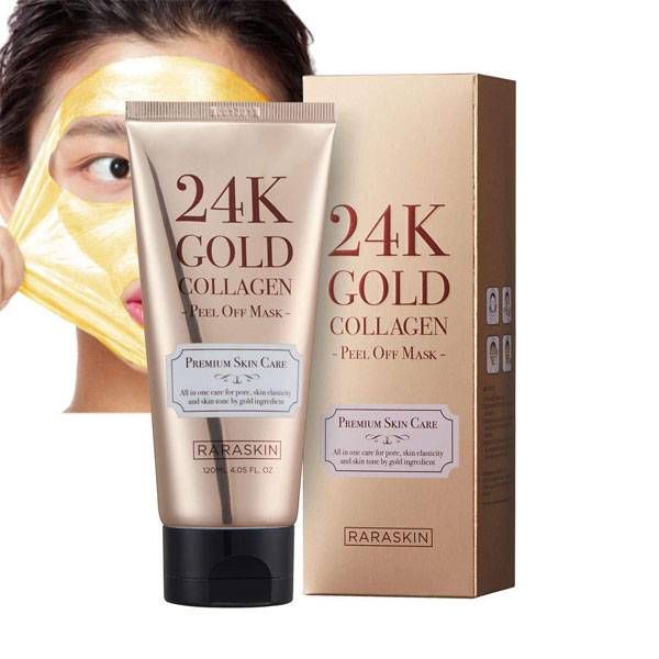 Raraskin 24k Gold Collagen Peel Off Mask 120ml Lash Box