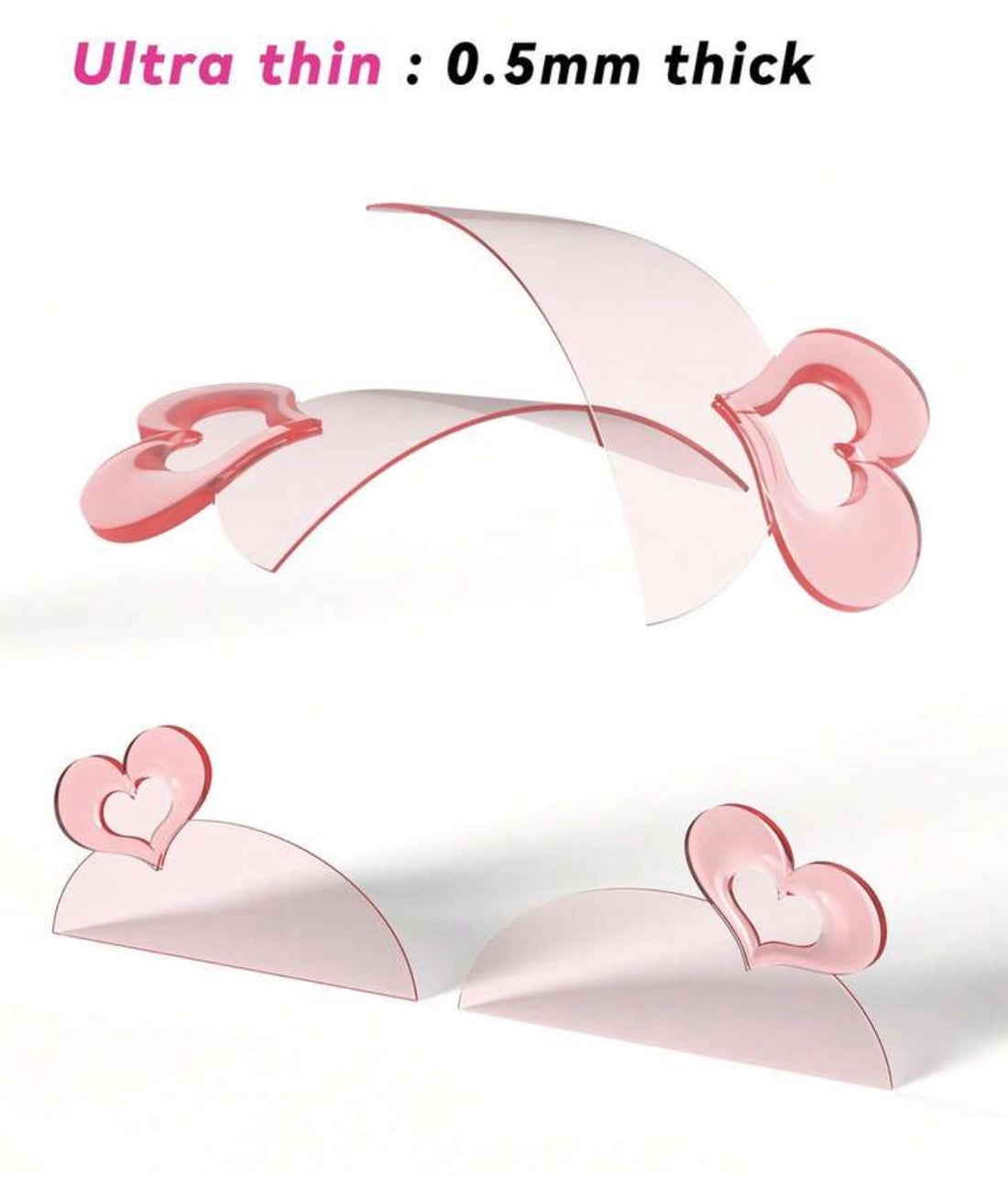 1 Pair Flat Heart Shape Silicone Shields Reusable