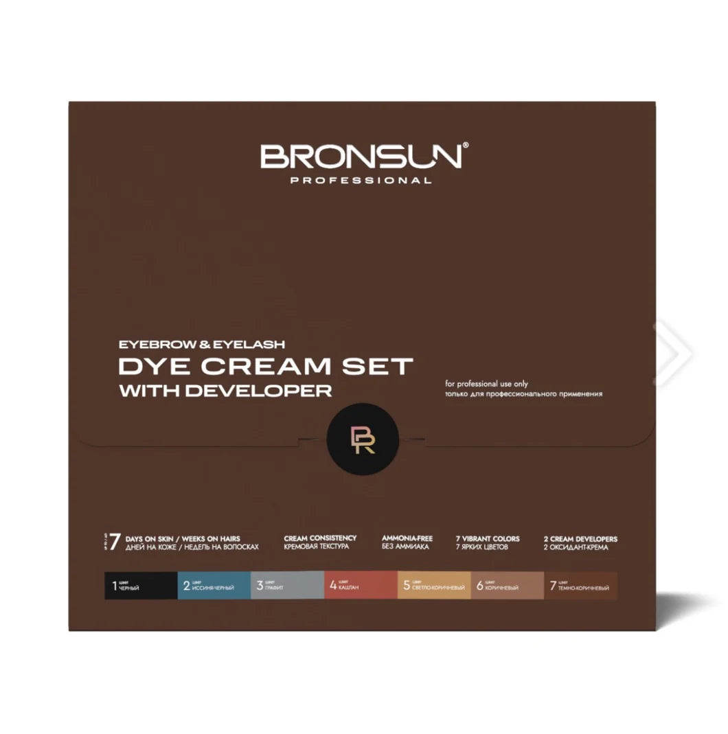 Bronsun Cream Dyes Limited Edition Kit 7 colors & 2 developers