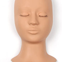 Mannequin heads with replaceable eyelids