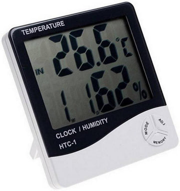 Digital LCD Temperature Thermometer Humidity Meter Clock